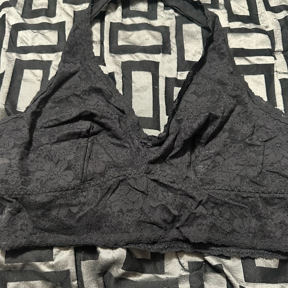 Victoria's Secret Black Lace Halter Bralette
